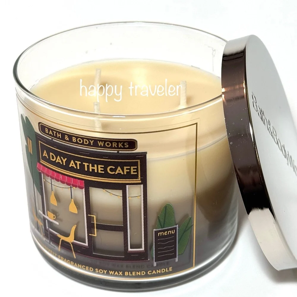 A DAY AT THE CAFE 3-Wick Candle - Picture 2 of 4